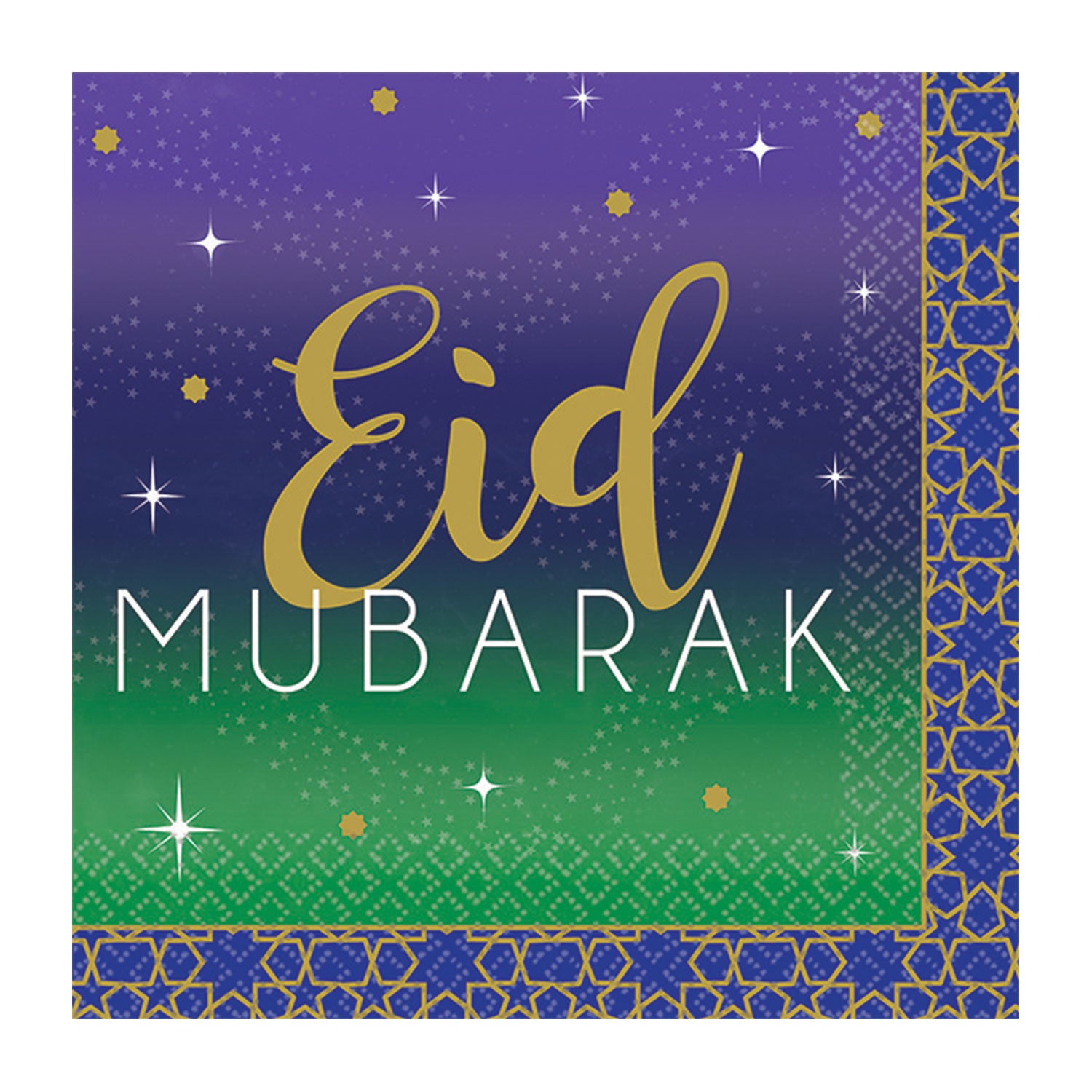 Eid Beverage Napkins 25cm 16pk