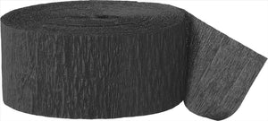 BLACK CREPE STREAMER 81FT X 1.