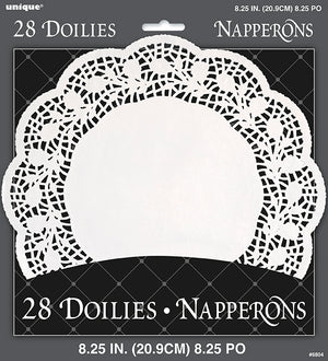 Doilies 8" White 28pk