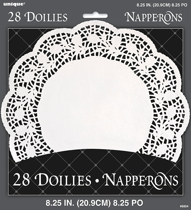Doilies 8" White 28pk