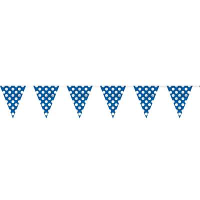 Polka Dot Blue Bunting 12ft