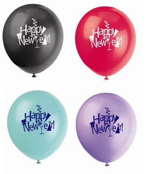 New Year Count Balloons 8pk
