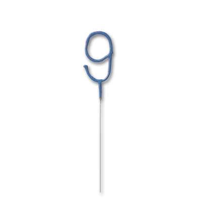 Number 9 Sparkler Blue