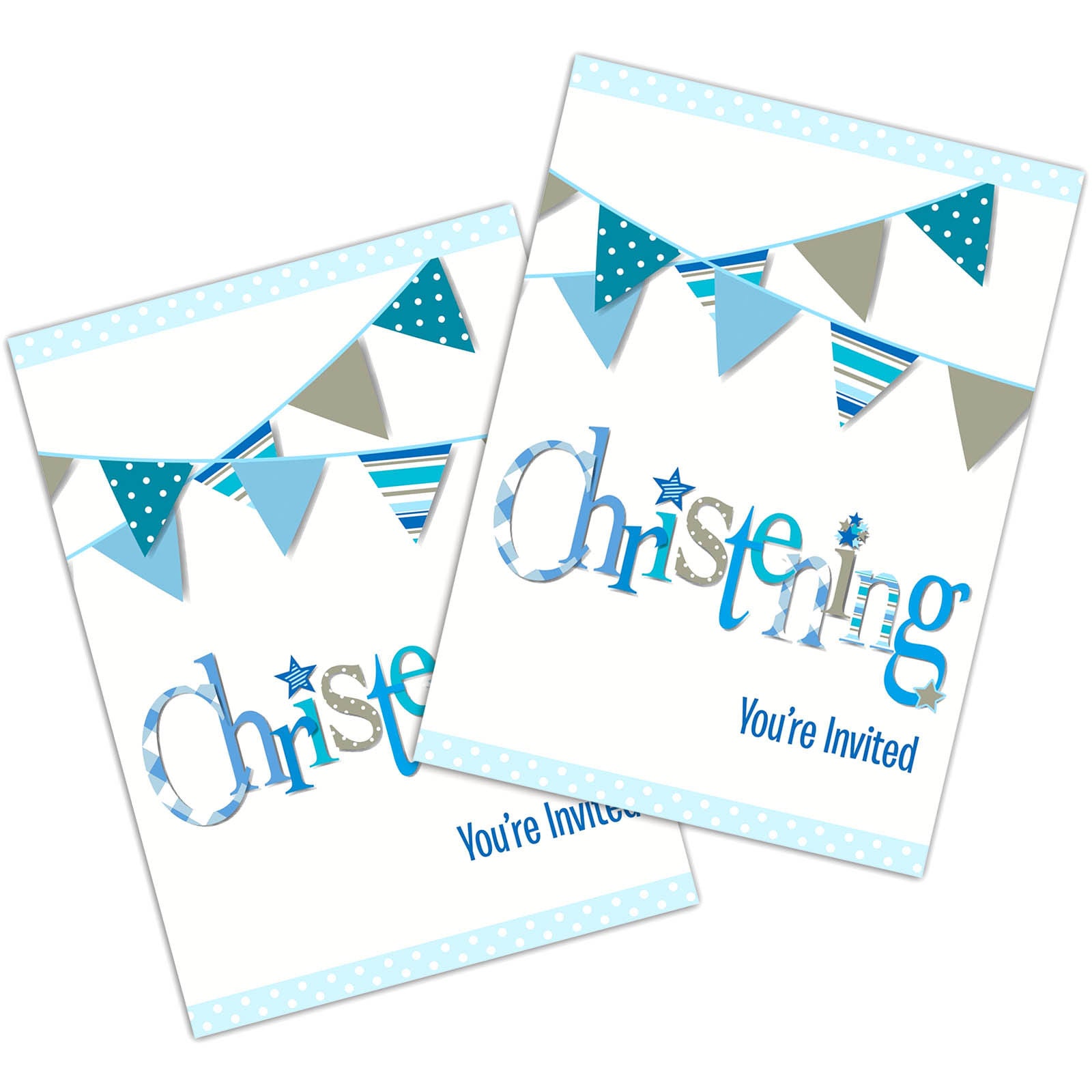 Blue Christening Invitations