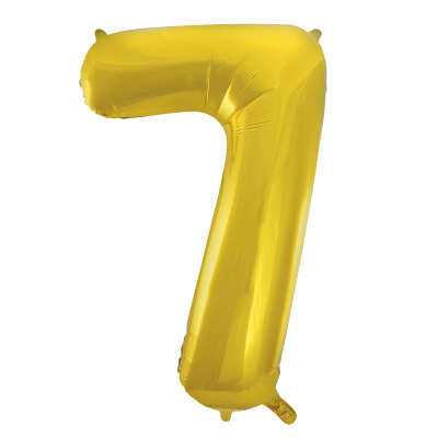 Num 7 Gold 34" Balloon