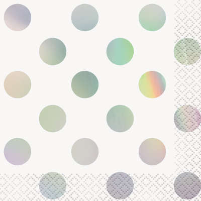 Iridescent Dot Bev Napkins 16p