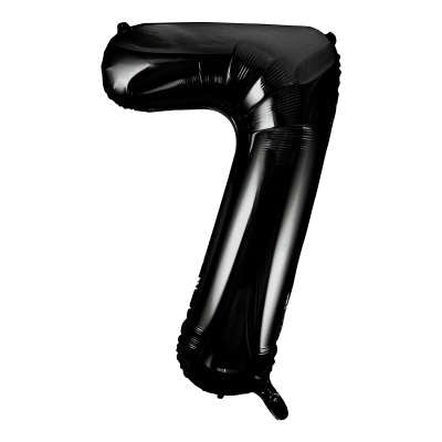 Num 7 Black 34" Balloon