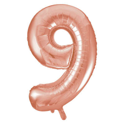 Num 9 RoseGold 34" Balloon