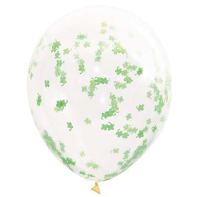 St Pats Confetti Balloons 5pk