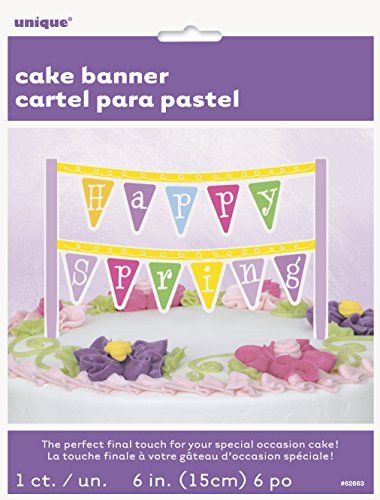 Happy Spring Cake Banner