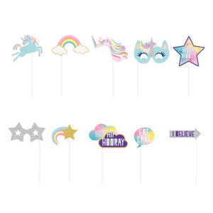 Unicorn Photo Props 10pk