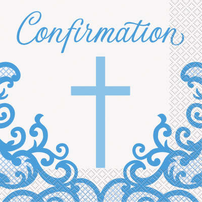 Blue Cross Confirmation Napkin