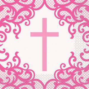 16 Fancy PINK CROSS LUN NAP