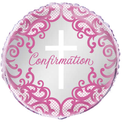 Confirmation Pink 18" Balloon