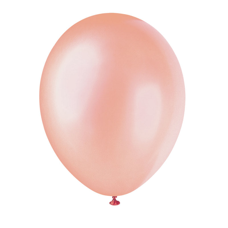 Pearl Rosegold 12" Balloon 8pk