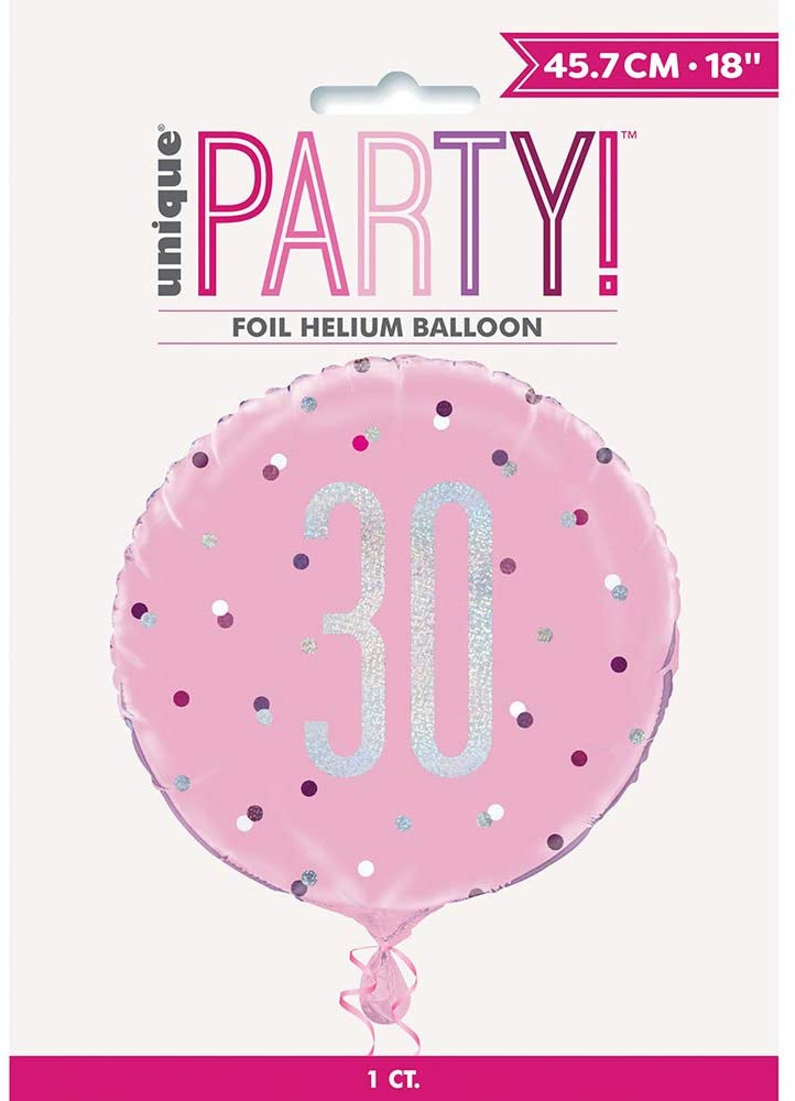 Glitz Pink 30th 18" Balloon