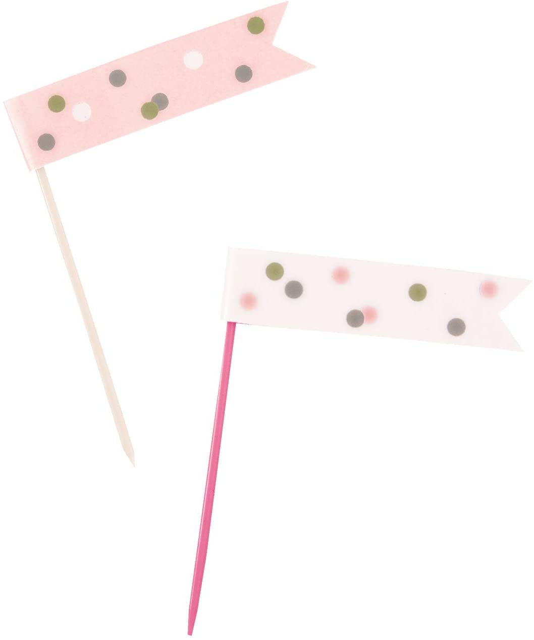 Glitz Rgold Flag Pick 6pk