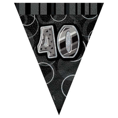 40 Black Glitz Pen Banner