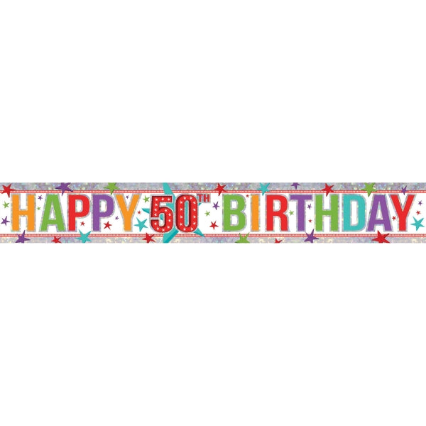 50th Birthday Color Banner