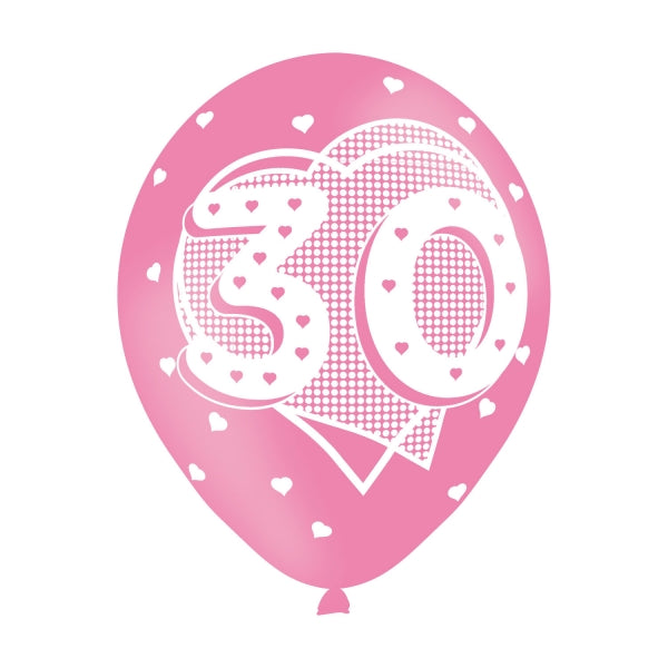 30th BDAY PINK BALLOON