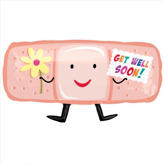 GET WELL S/Shape Foil Balloon