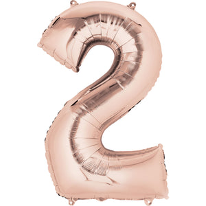 Num 2 RoseGold Large Balloon