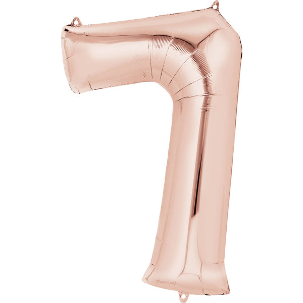 Num 7 RoseGold Large Balloon
