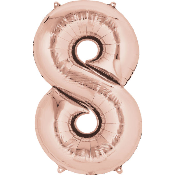 Num 8 RoseGold Large Balloon