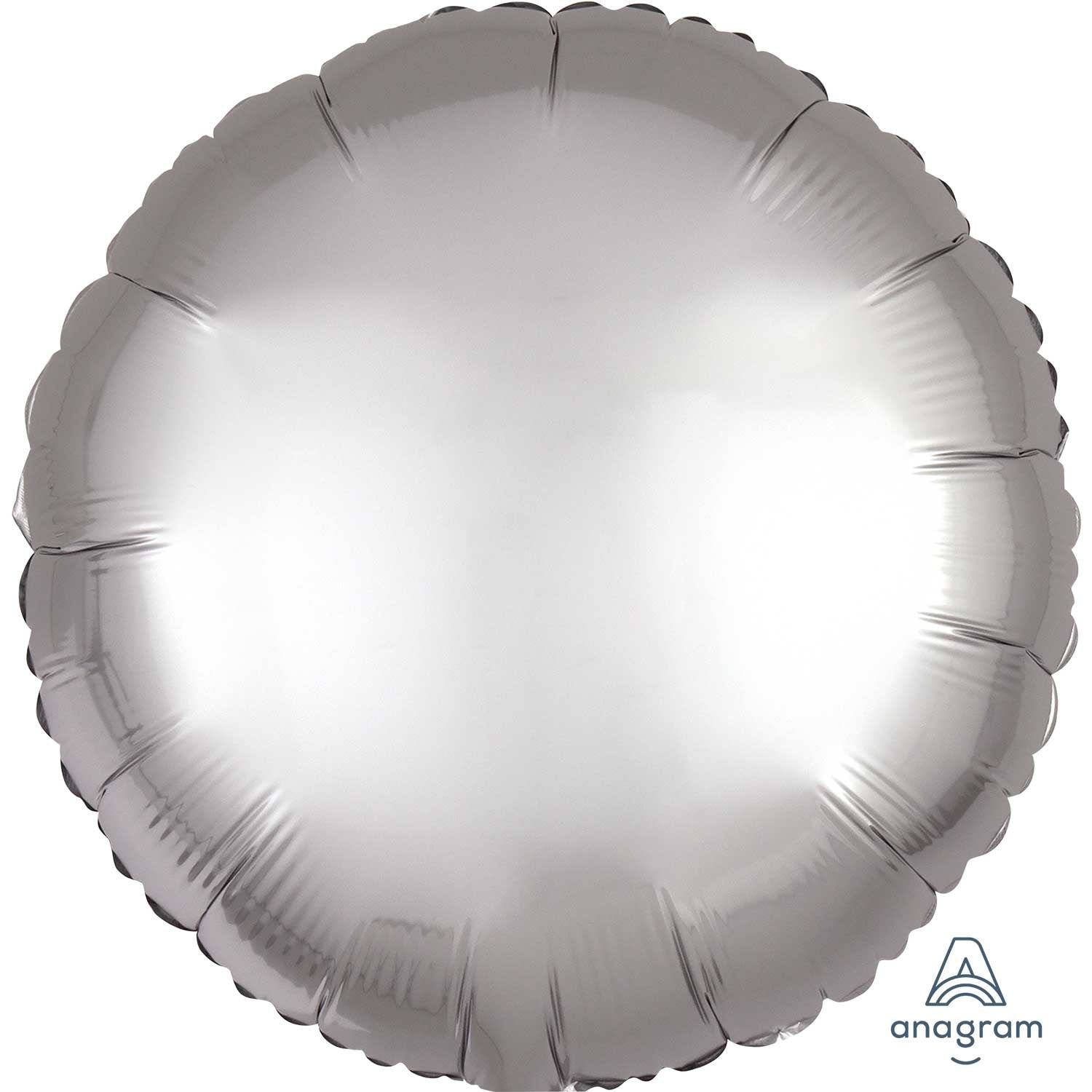 Circle Balloon Satin Platinum