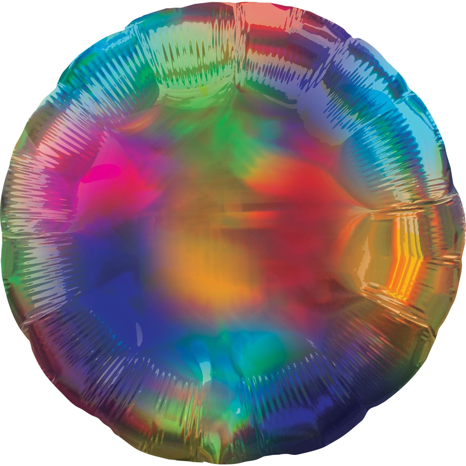 Round Foil Iridescent Rainbow