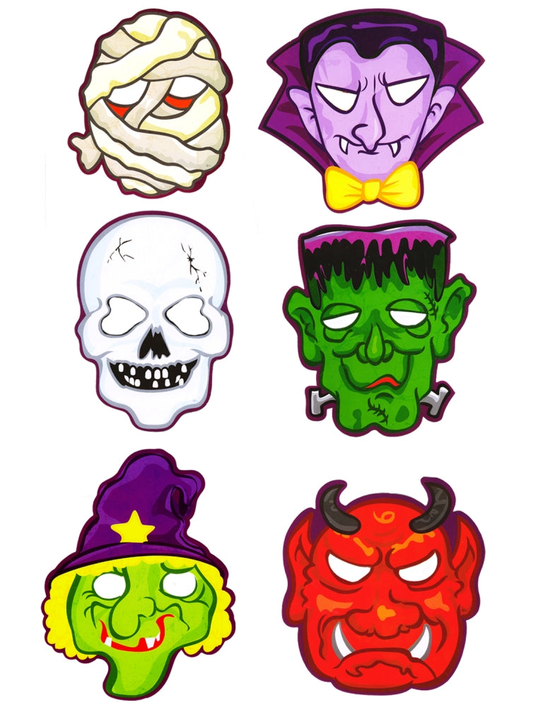 Halloween Card Masks 8pk