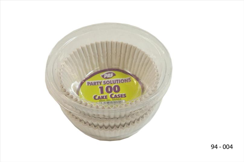 PK100 WHITE CAKE CASES