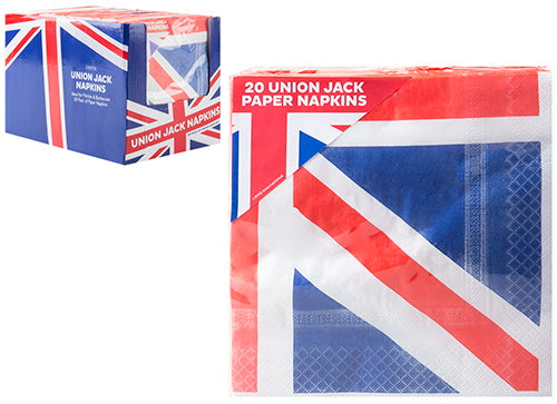 Union Jack 3ply Napkins 20pk