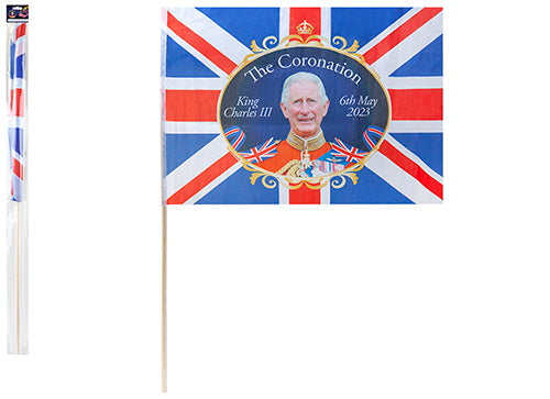 Kings 24" Waving Flag on Stick