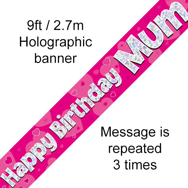 Happy Bday Mum Banner