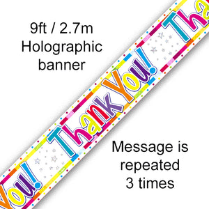 Bright Thank You Banner 9FT