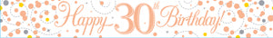 Sparkling Rosegold 30th Banner