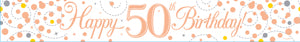 Sparkling Rosegold 50th Banner