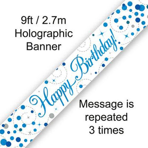 9ft Banner Sparkling Fizz Blue