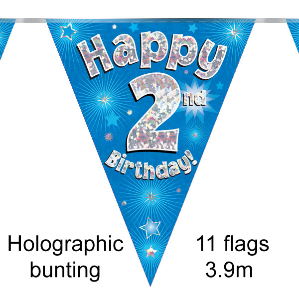 2nd Birthday Blue Bunting 3.9m