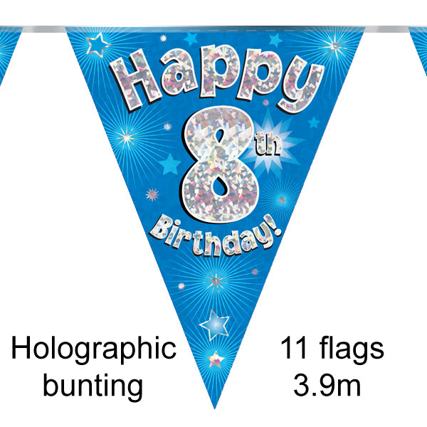8th Birthday Blue Bunting 3.9m