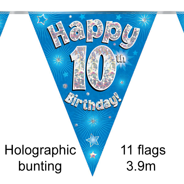10th Bday Blue Bunting 3.9m