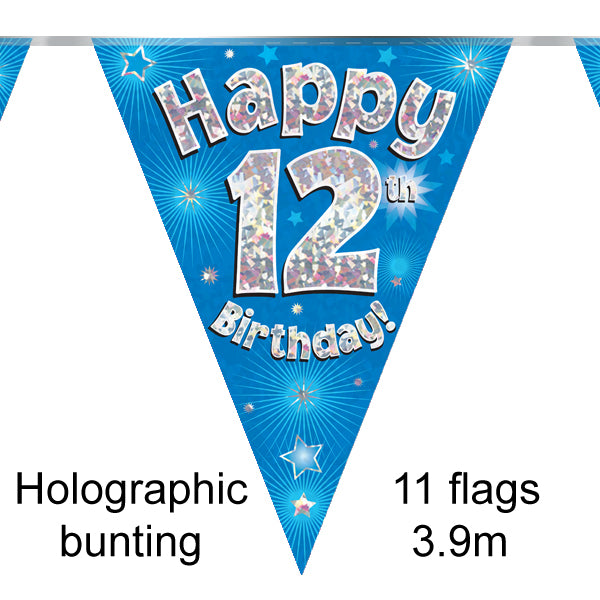 12th Bday Blue Bunting 3.9m