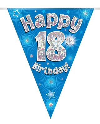 18th Birthday Blue Bunting 3.9
