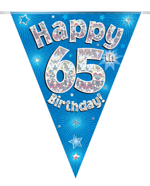 65th Bday Blue Bunting 3.9m