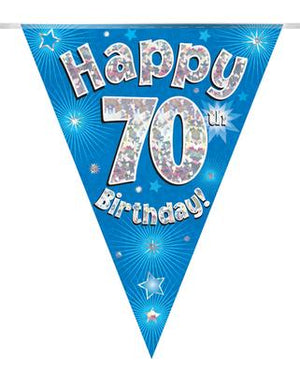 70th Bday Blue Bunting 3.9m