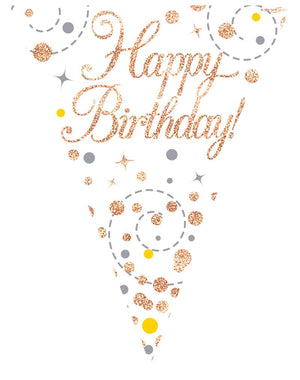 Sparkling RoseGold BdayBunting