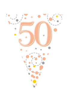 Sparkling RoseGold 50 Bunting