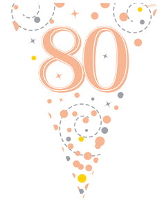 Sparkling RoseGold 80 Bunting