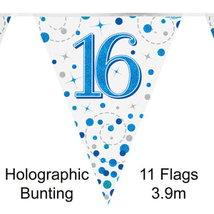 Fizz 16 Bday Blue Bunting 3.9m